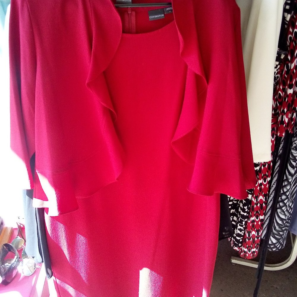 Two piece red suit